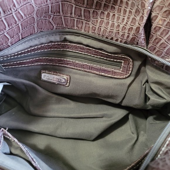 Rosetti Faux Crocodile Handbag, Gray-Used, Very Good Condition - Picture 3 of 6